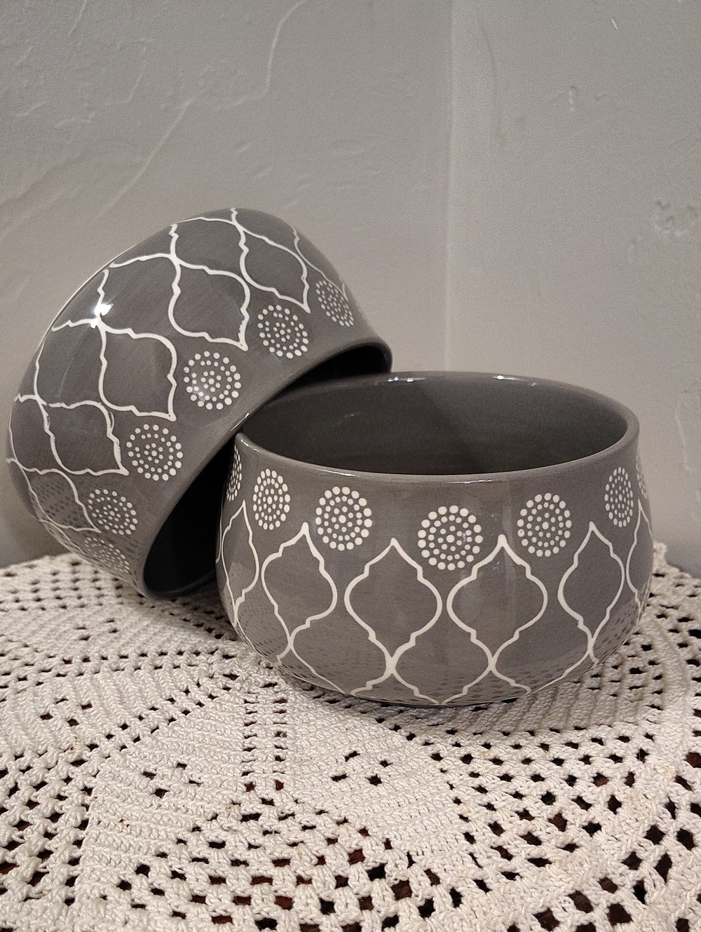 Set of 2 Bowls Moroccan Design by Baum Bros 5.5” wide